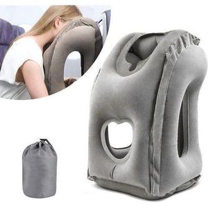 Oreiller gonflable ergonomique pour sieste, voyage et bureau