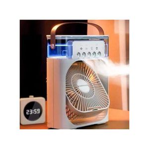 Humidificateur d'air Portable 3 en 1, ventilateur électrique USB, veilleuse LED, humidificateur d'eau, climatiseurs domestiques