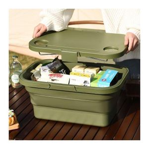 Boîte de Rangement Pliable avec Couvercle Grande Capacité Portable & Polyvalente