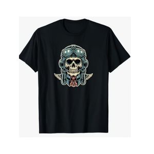 T-shirt graphique vintage pour homme avec un motif de tatouage old-school, fabriqué en tissu épais de 180G avec une coupe ample et un col rond, parfait pour un streetwear audacieux et lavable en machine