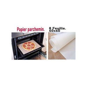 Papier de cuisson réutilisable, 8 feuilles antiadhésives pour micro-ondes, parfait pour les températures élevées.