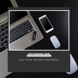 JUJNE Mini U-Disk Digital Audio Recorder USB 3.0 CléS USB Prise en Charge Maximale 32 Go Carte MéMoire Noir