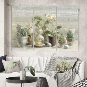 لوحة فنية صورة حائطية حديثة 3 قطع الابعاد  99 / 50 سم - HD