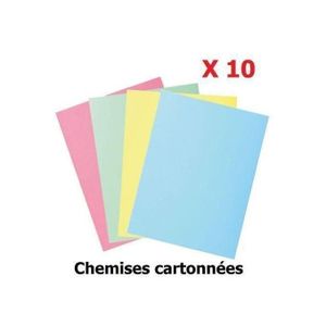 10 chemises cartonnées