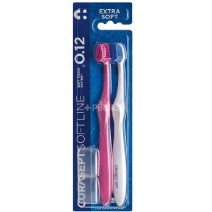CURASEPT Brosse à Dents - Extra Souple 012 - Hygiène Bucco-Dentaire Douce - Pack de 2