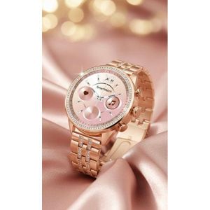 Montre connectée élégante pour femme, un design stylé et sophistiqué.