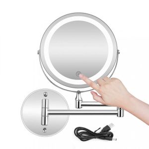 Usb Led Maquillage Miroirs avec lumières Rose 360 Portable Pliable Smart  Travel Facial Make Up Tabletop Mirror Cosmétique Vanity Miroir