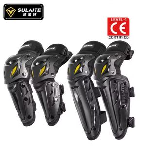 Sulaite Genouillères de Protection pour Moto, Coudières de Motocross, VTT, Cyclisme, Coque en PP, Approbation CE