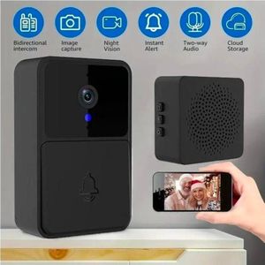 Sonnette Connectée Wi-Fi D9 avec Caméra HD, Vision Nocturne et Appel Vidéo sur Smartphone