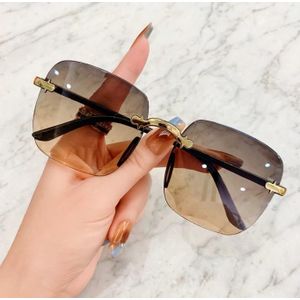 Lunettes de Soleil Femme / Lunettes Femme Mode Sans Bord, Lunettes Dégradées Tendance Casual, Soirée, Quotidien 