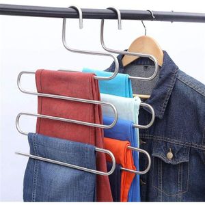 Cintre pantalons en acier inoxydable, multifonctions, 5 étages, Porte-Pantalons