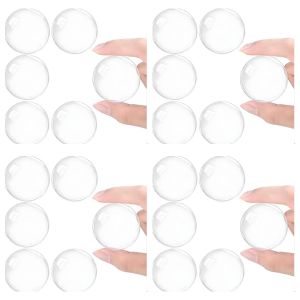 Butoirs de porte - Silicone Transparent Auto-adhésifs - Protection Murale & Réduction du Bruit - Ronds - Lot de 4