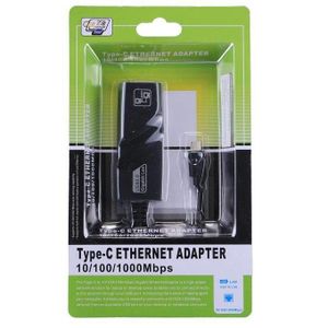 Type C vers RJ45 Ethernet Adapter 10/100/ 1000 Mbps