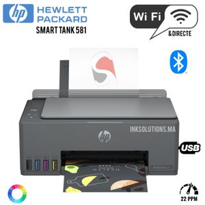Hp Imprimante Smart Tank 581 multifonctions à Réservoirs Tout-e