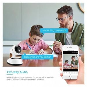 Caméra de surveillance IP HD 2MP/2MP sans fil, babyphone vidéo