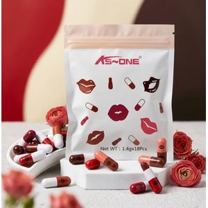 18pcs/Rouge à lèvres, Ensemble de rouges à lèvres en capsule