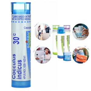 BOIRON كوكولس إنديكوس 30C – حبيبات لعلاج دوار الحركة والغثيان (حوالي 80 حبة)