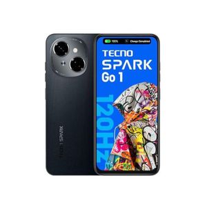 Tecno Spark Go 1 - 6.6" (128GB de ROM + 4GB jusqu'à 8Go de RAM) 5000mAh - IPS LCD 120Hz - Startrail Black