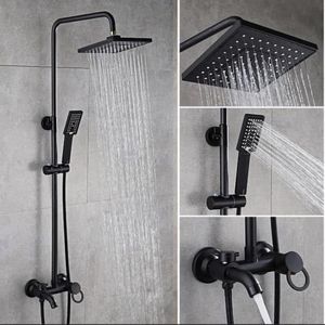 Ferri colonne douche avec mitigeur douche pour salle de bain couleur noir