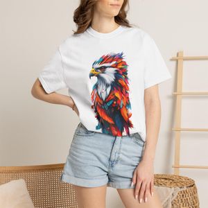 CAPRI T-shirt Design URBAN STYLE AIGLE mystic & Unisexe en 100% coton BLANC 