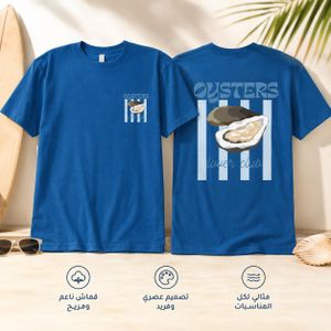 Polo Homme Unisexe huîtres et Lover Club Col Classique Bleu