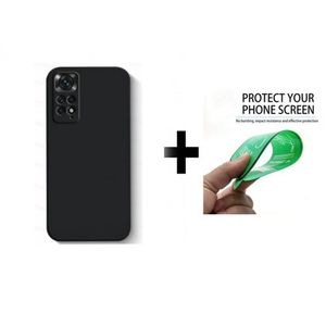 Case Pack : pochette Redmi Note 11 pro 4G souple silicone Noir + ciramik