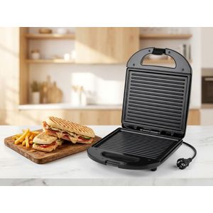 Appareil À Panini Et Grill Électrique – Presse-Sandwich Antiadhésif Compact Pour Paninis, Viandes Et Croque-Monsieur