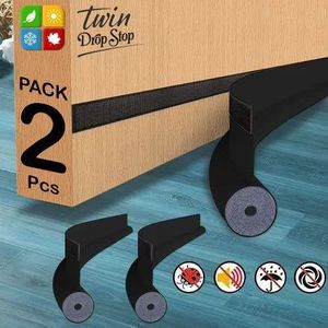 Drop Stop 2 joints de porte 95 cm, isolants, insonorisés, Coupe-vent, Bouchon de protection ~ Noir ~