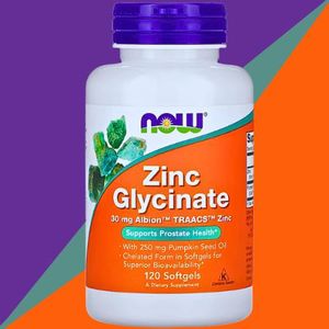 Now Foods زنک جلیکینات، 30 ملغ - يدعم صحة البروستاتا - 120 كبسولة هلامية