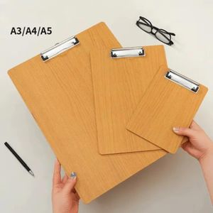 Porte-bloc Écritoire en Bois avec Pince Métallique - Planchette à Pince Multi-tailles pour Bureau, Menu, Dessin et Prise de Notes