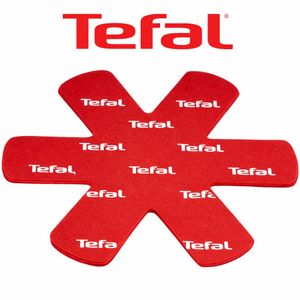 Tefal Set 4 Protecteurs de Poêle Feutre 38x36cm Rouge