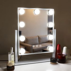 10 LED miroir avant lumière Dimmable maquillage miroir USB contrôle tactile  lumière