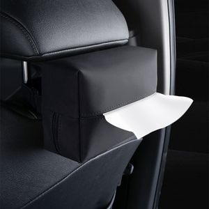 Acheter Organisateur de dossier de siège de voiture, sac de coussin en cuir  PU, organisateur de rangement de voiture, boîte de rangement de mouchoirs  pliable, support de sac d'accessoires automobiles