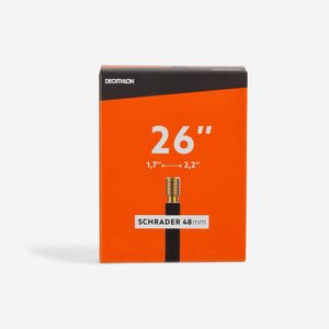 Chambre à Air Vélo 26" - Valve Schrader 48mm - Pour Pneus 1,7" à 2,2" - Pièce de Rechange