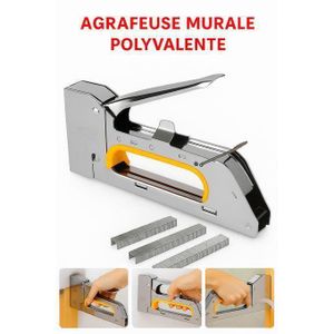 Agrafeuse Murale Polyvalente en Acier – Pour Bois, Tissu, Papier Peint et Plus