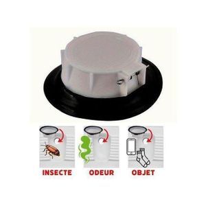 Bouchon Anti-Odeur et Anti-Insecte pour Évier – Blanc 7 Noir