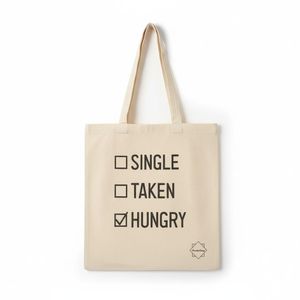 Tote Bag en Coton – Single Taken Hungry – Wanderbag