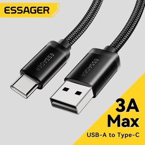 ESSAGER USB Type C câble pour Iphone 15 plus Huawei Mate60 P60 fil de charge rapide USB-C chargeur cordon de données pour Xiaomi Samsung