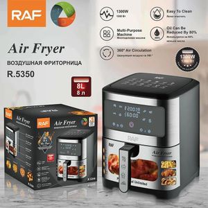 RAF قلاية هوائية, شاشة LED تعمل باللمس سعة 8 لترات مع نافذة