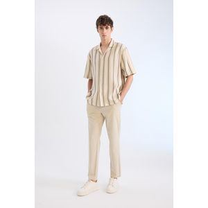 Defacto Pantalon Homme coupe jogger en coton - Beige - Z6475AZ.
