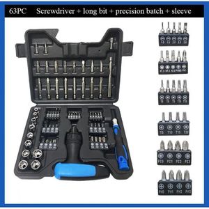 مجموعة أدوات إصلاح احترافية ، مجموعة 63 قطعة ، صندوق أدوات ميكانيكي,Jeu de clés à douille pour réparation de moto et de voiture, ensemble de 63 pièces, tournevis à cliquet, combinaison, boîte à outils mécanique pour bricolage domestique,Kit d'Outils Profe