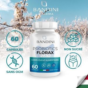 Bandi FLORAX Ferments Lactiques Probiotiques Flore Intestinale 60 Gélules Gastro-Résistantes 14 souches bactériennes: Lactobacillus Gasseri, BifidoBacterium, Enzymes Digestives