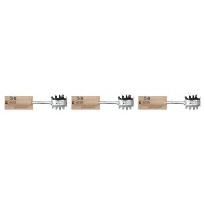 MIEVIC Lot de 3 - Cuillère à Pâtes en Acier Inoxydable - Poignée Ergonomique PP - Ustensile de Cuisine Polyvalent