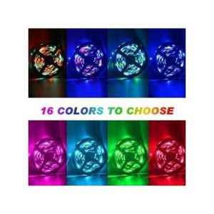 Led Strip Led light 5050 RGB 5m flexible étanche 16 couleur télécommande haute qualité