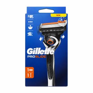 Gillette ProGlide Rasoir Homme 5 Lames – Technologie FlexBall – Manche + 1 Recharge – Rasage de Près