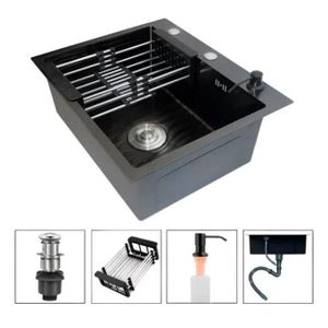 SM Evier lavabo cuisine en inox handmade pour cuisine