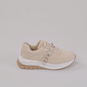MaChaussure HERMINE – Baskets Femmes en Beige