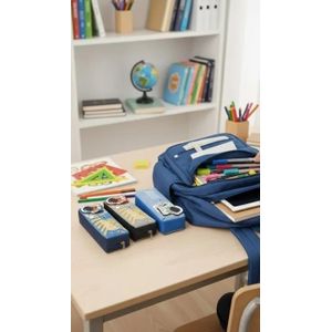 Trousse Scolaire de Grande Capacité Motif Astronaute Espace pour Garçon et Fille – Organisateur de Fournitures Scolaires pour Rentrée Des Classes