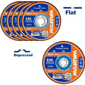 WADFOW Lot de Disques à Couper Professionnel - Métal & Inox - 180/230mm