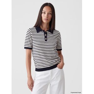 Lc Waikiki Pull-over en tricot à rayures à col polo pour femme